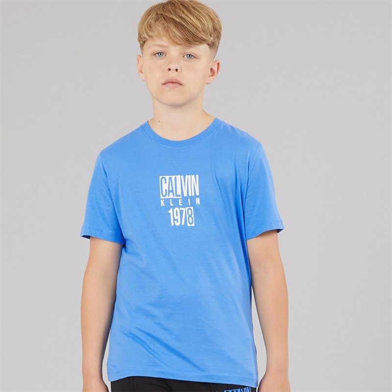 Calvin Klein Boys Good Level T-Shirt Mesmerizing Blue - Image 2