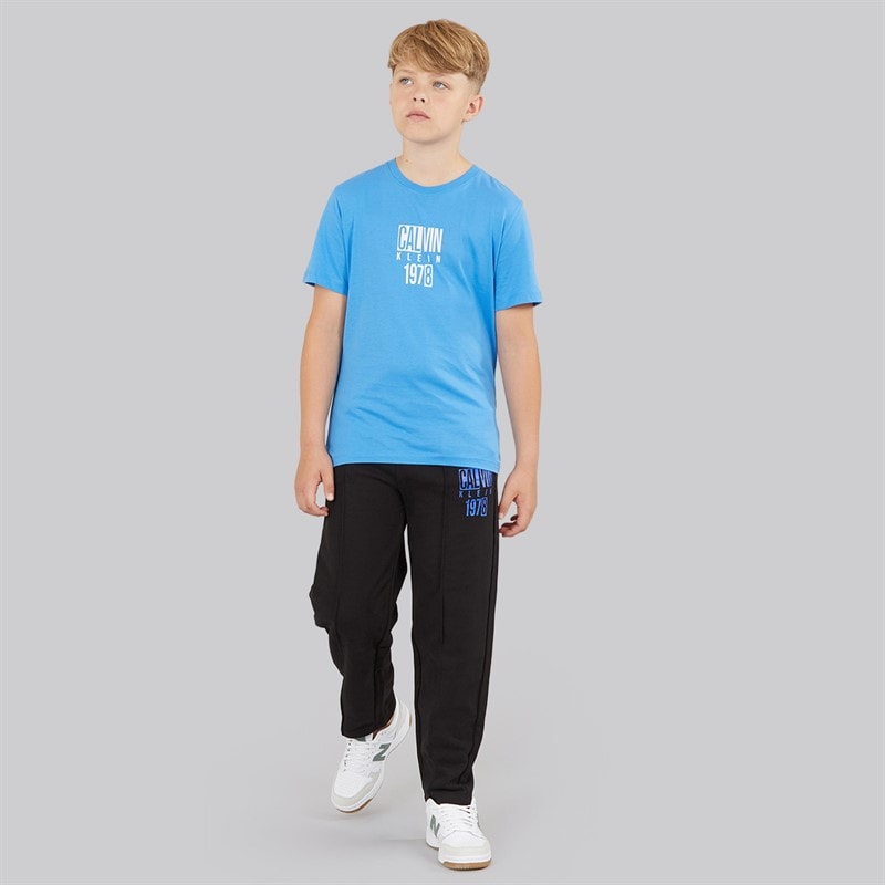 Calvin Klein Boys Peached Terry Pintuck Joggers Ck Black - Image 3