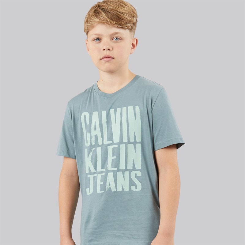 Calvin Klein Boys Slogan Graphic T-shirt Trooper - Image 2