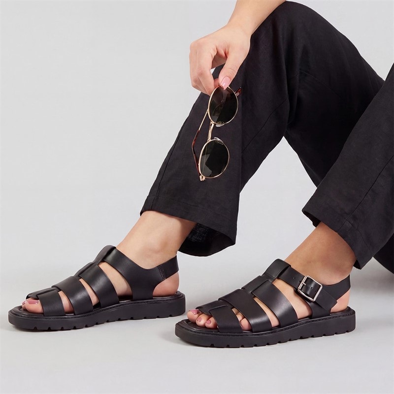 Calvin Klein Womens Zadar Slingback Sandals Triple Black