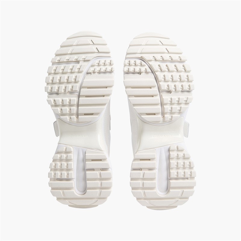 Calvin Klein Womens Trailblazer Velcro Runner Trainers Triple Bright White - Image 5