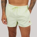 Calvin Klein Mens Swim Shorts Penny Stripe White Jade