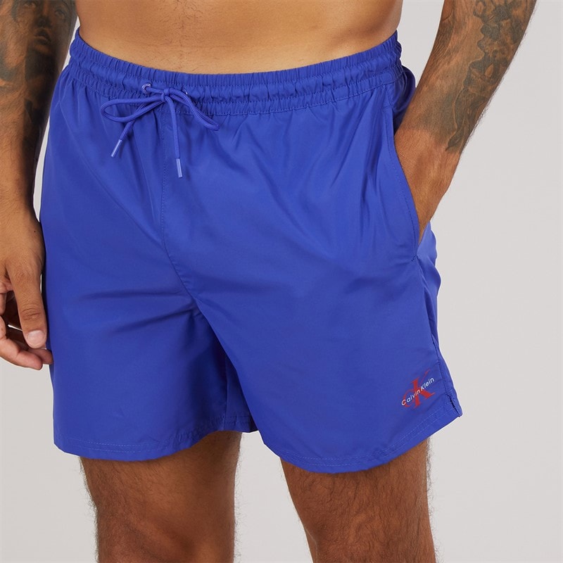 Calvin Klein Mens Swim Shorts Blue River Fog