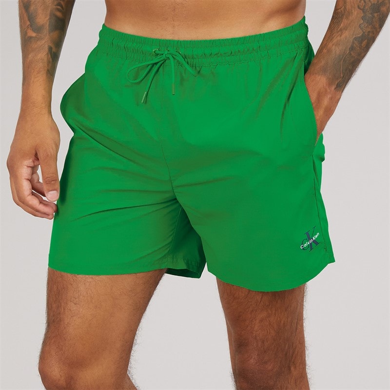 Calvin Klein Mens Swim Shorts Mardi Gras Green