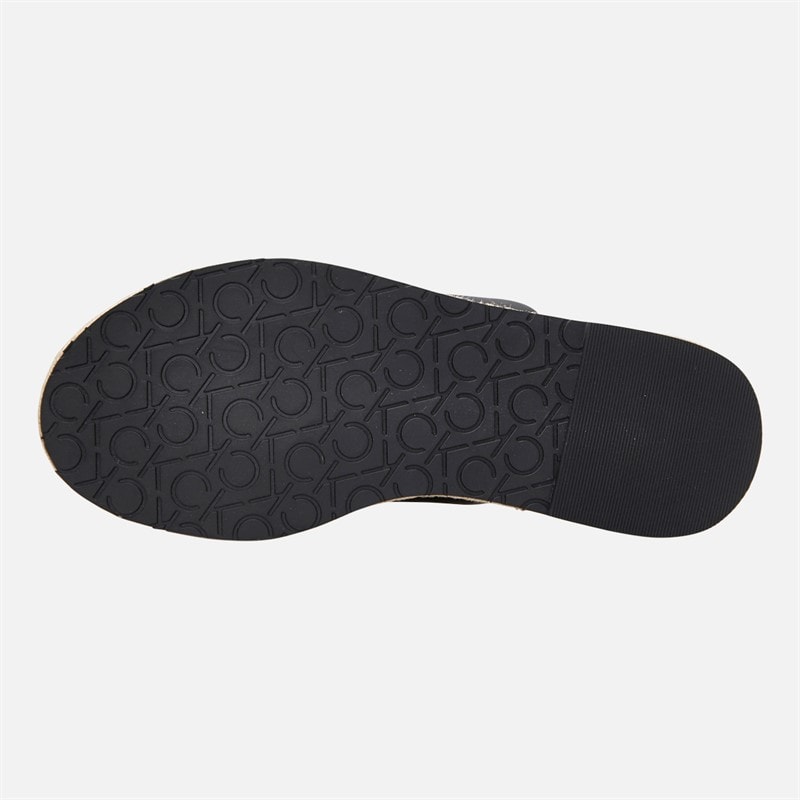 Calvin Klein Womens Flatform Wedge Sliders Ck Black - Image 3