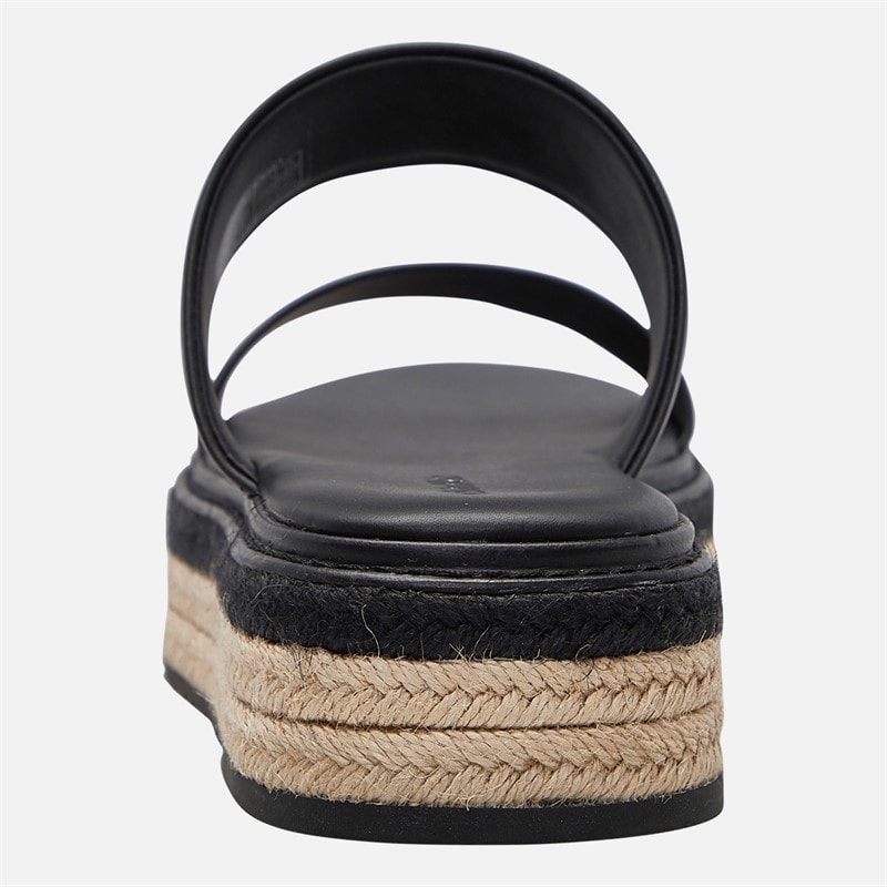 Calvin Klein Womens Flatform Wedge Sliders Ck Black - Image 4