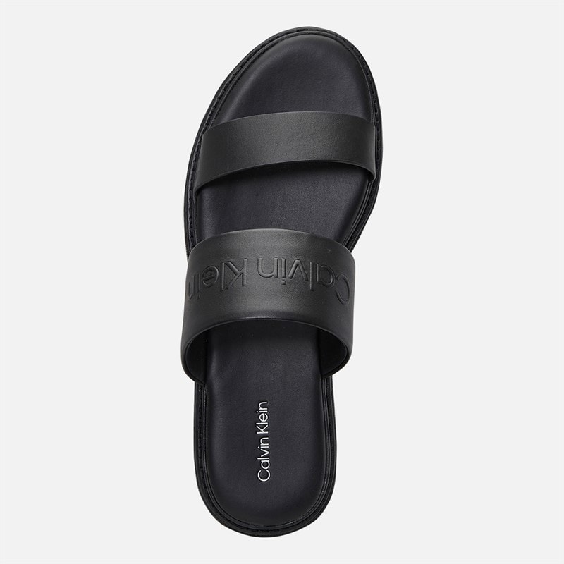 Calvin Klein Womens Flatform Wedge Sliders Ck Black - Image 5