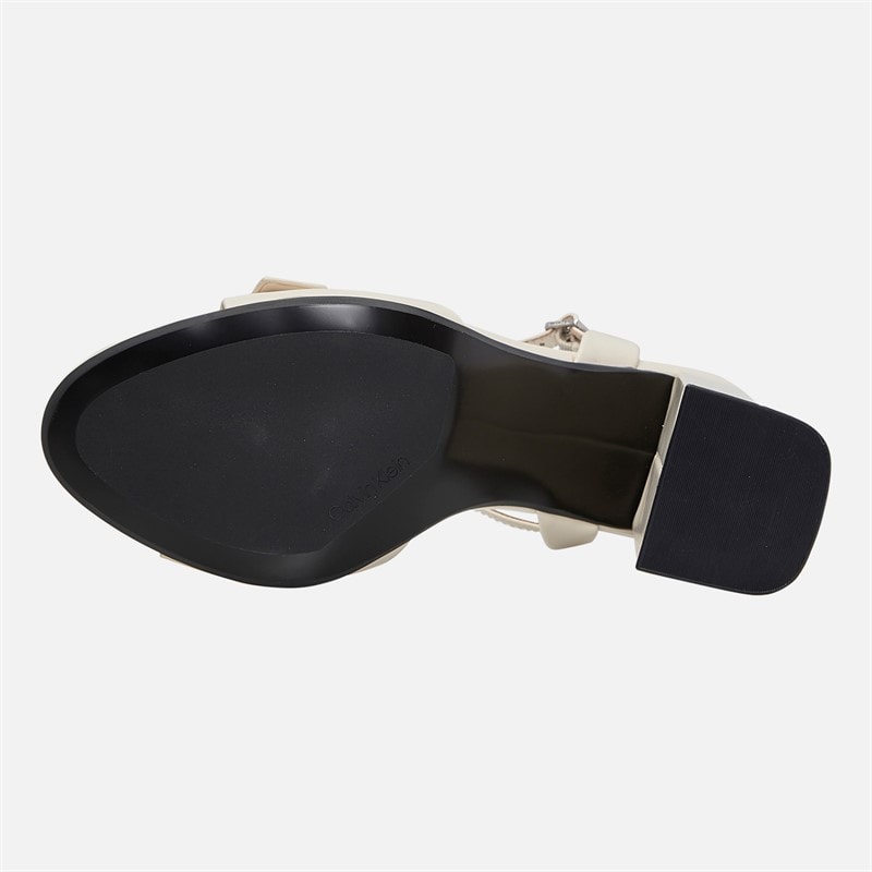 Calvin Klein Womens Leather Heel Sandals Turtle Dove - Image 3