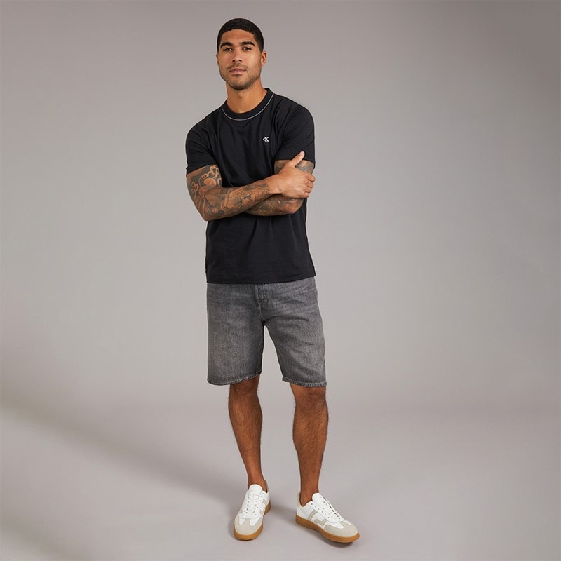 Calvin Klein Mens Contrast Collar T-Shirt Black - Image 4