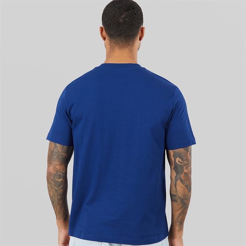 Calvin Klein Mens Tonal Metallic Graphic T-Shirt Blue Majesty - Image 3