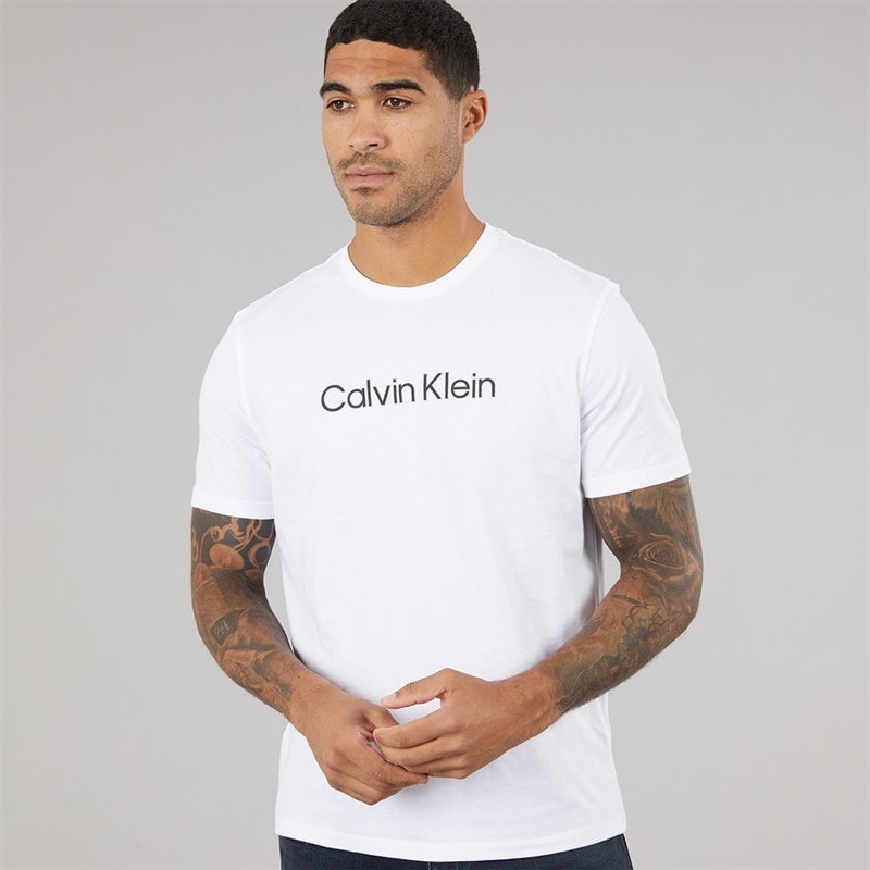 Calvin Klein Mens Sport Graphic T-Shirt Bright White - Image 1