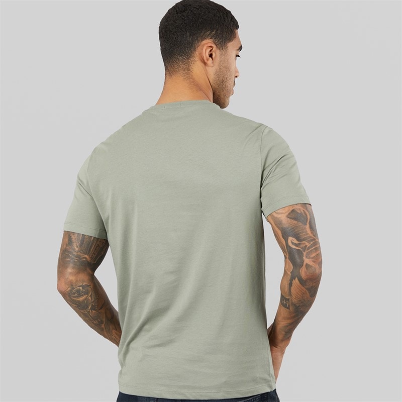 Calvin Klein Mens Micro Logo Crew Neck T-Shirt Shadow - Image 2