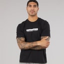 Calvin Klein Mens Tonal Metallic Graphic T-Shirt Black