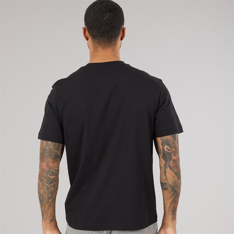 Calvin Klein Mens Tonal Metallic Graphic T-Shirt Black - Image 2