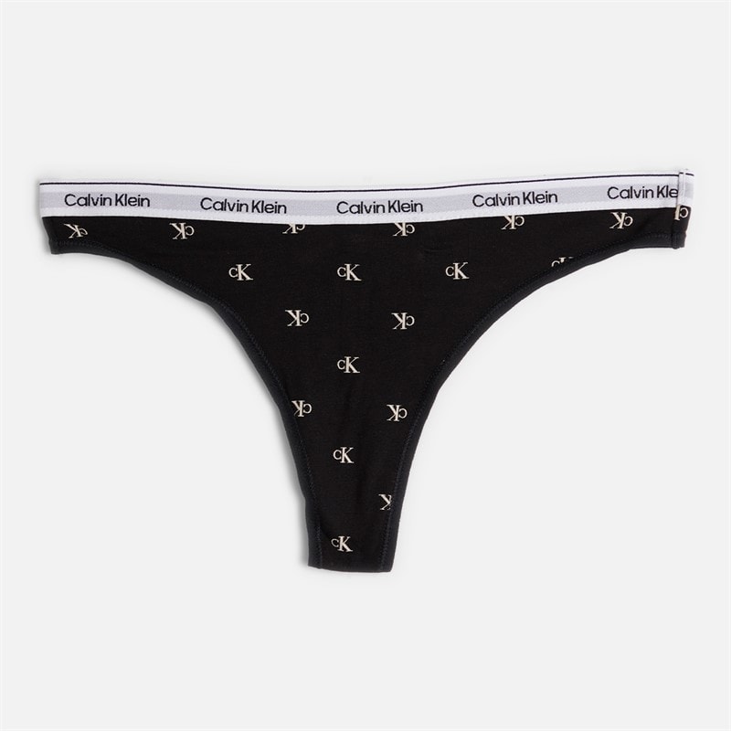 Calvin Klein Womens Five Pack Thongs Black/Black/Snow Heather/Punch P - Image 2
