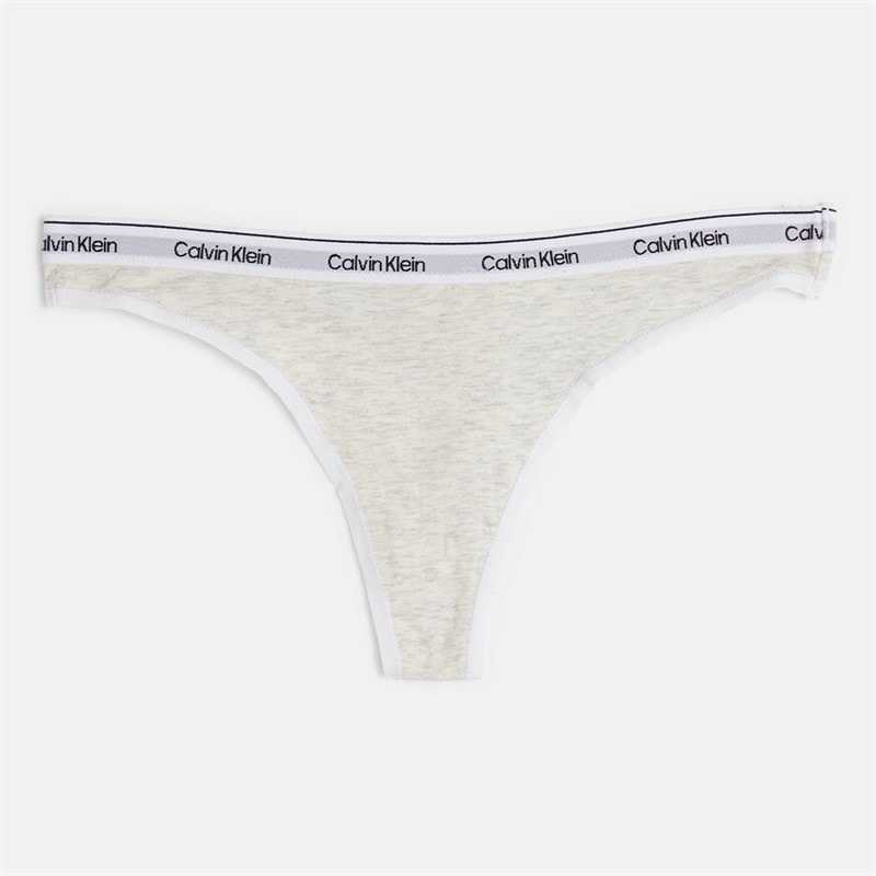 Calvin Klein Womens Five Pack Thongs Black/Black/Snow Heather/Punch P - Image 4