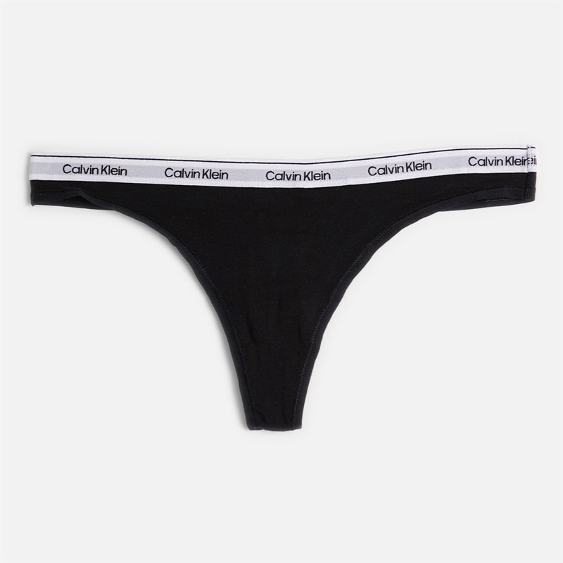 Calvin Klein Womens Five Pack Thongs Black/Black/Snow Heather/Punch P - Image 5