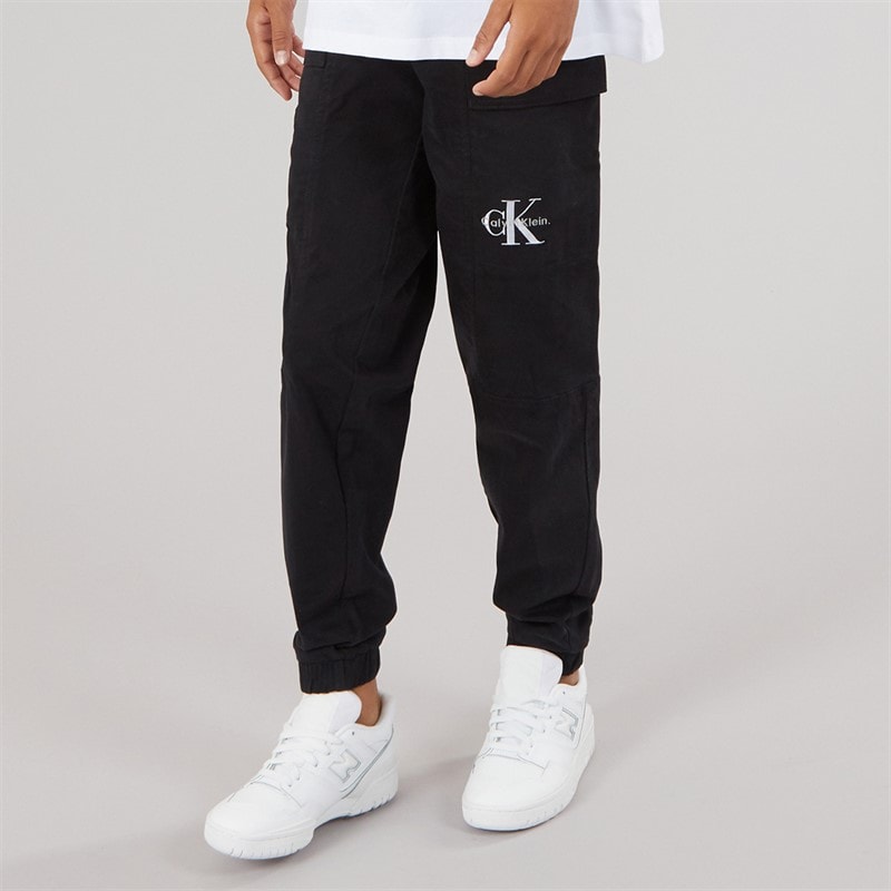 Calvin Klein Boys Cargo Joggers Black