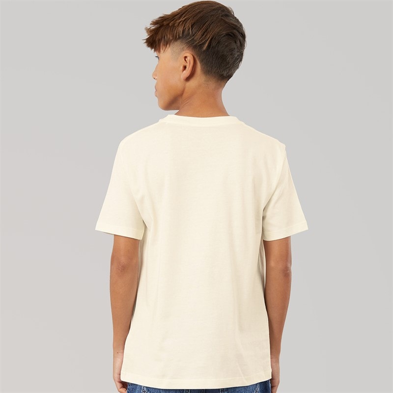 Calvin Klein Boys Chest Logo T-Shirt Vanilla Ice - Image 2