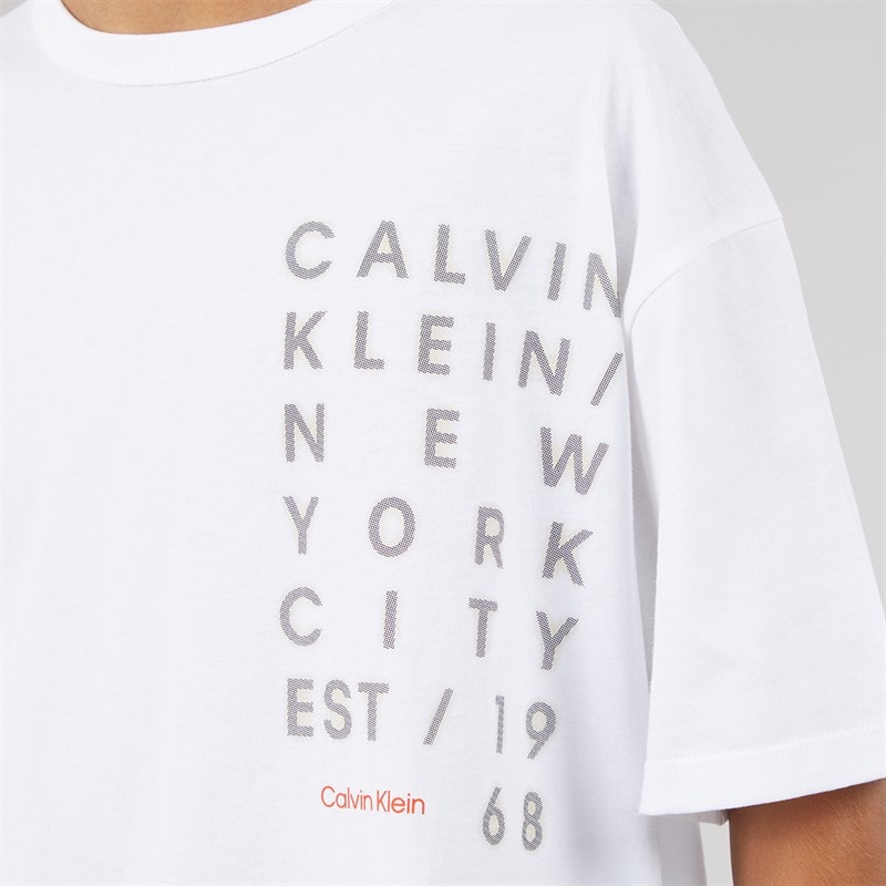 Calvin Klein Boys T-Shirt White 3-White - Image 3