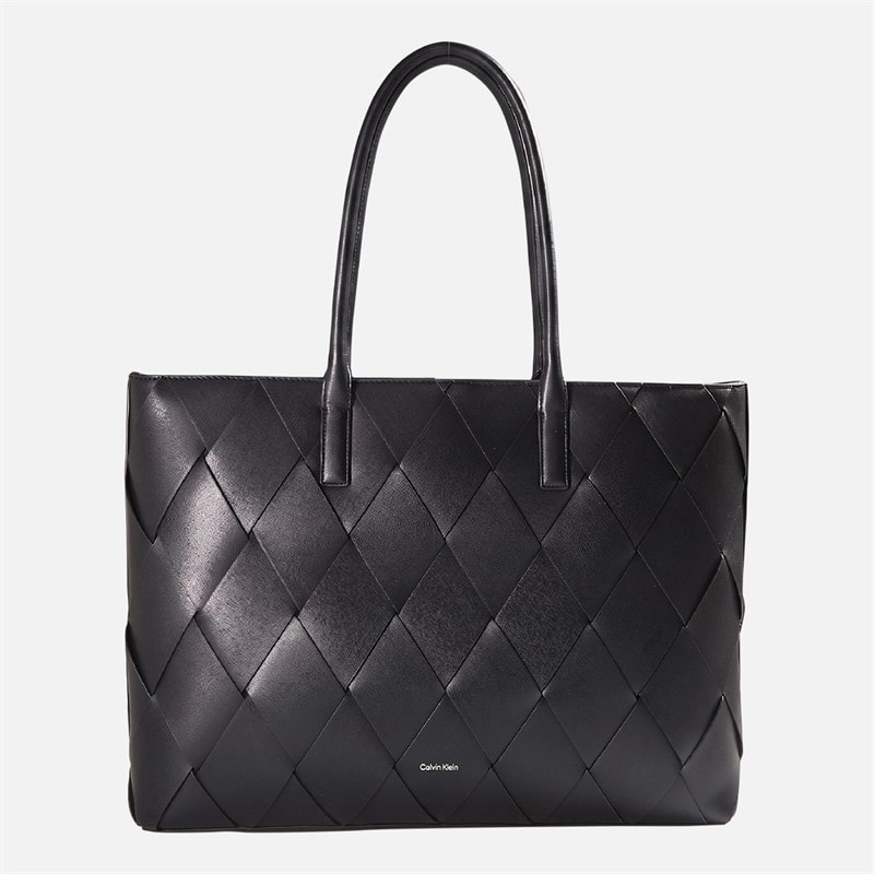 Calvin Klein CK Woven Medium Shopper Bag Ck Black - Image 2