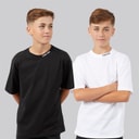 Calvin Klein Jeans Boys Two Pack Logo T-Shirts Bright White/Black