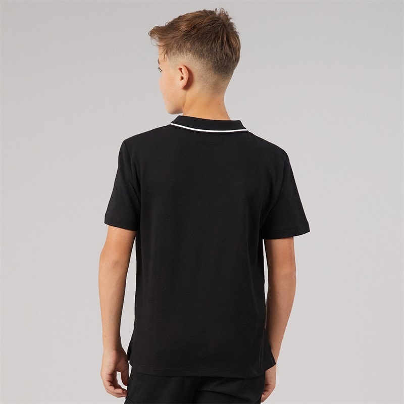 Calvin Klein Jeans Boys CK Monogram Polo Shirt Black - Image 2