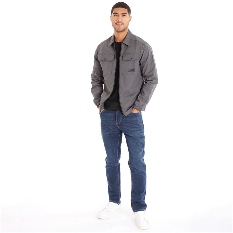 Closure London Mens Utility Overshirt Charcoal - Image 4
