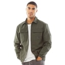Closure London Mens Utility Overshirt Khaki