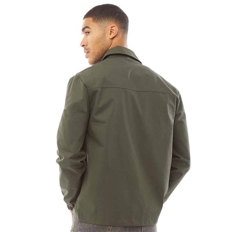 Closure London Mens Utility Overshirt Khaki - Image 2