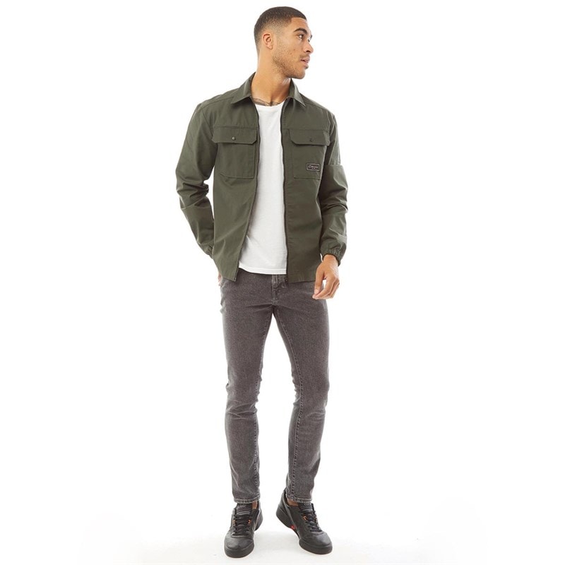 Closure London Mens Utility Overshirt Khaki - Image 3