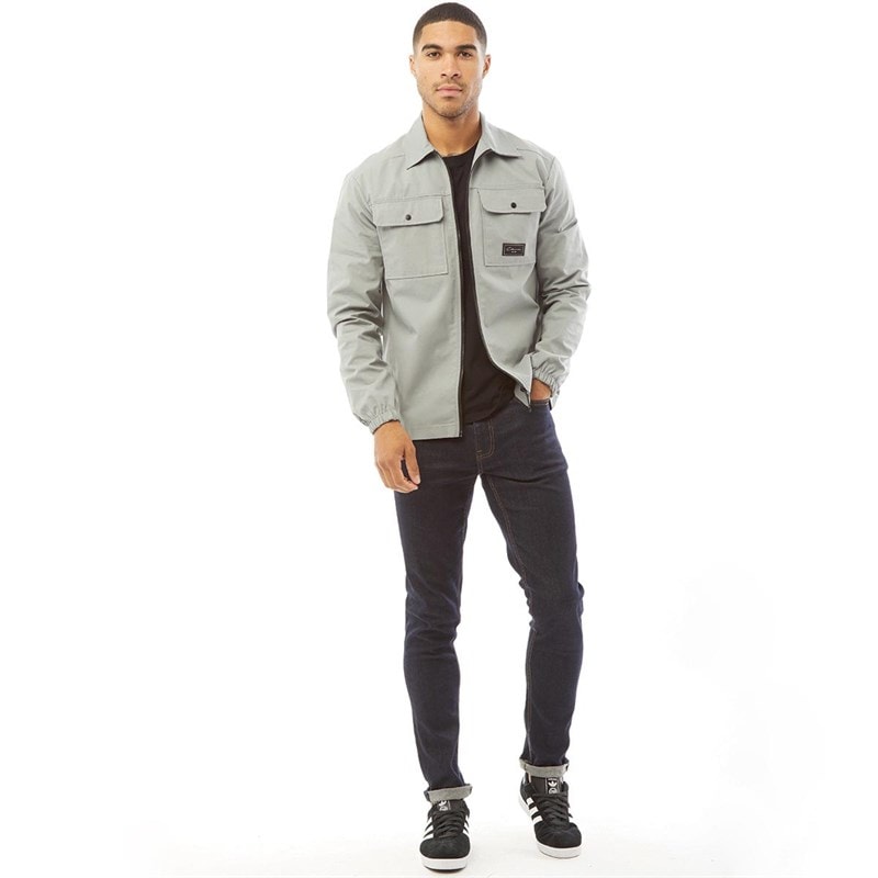Closure London Mens Utility Overshirt Ice Grey - Image 3