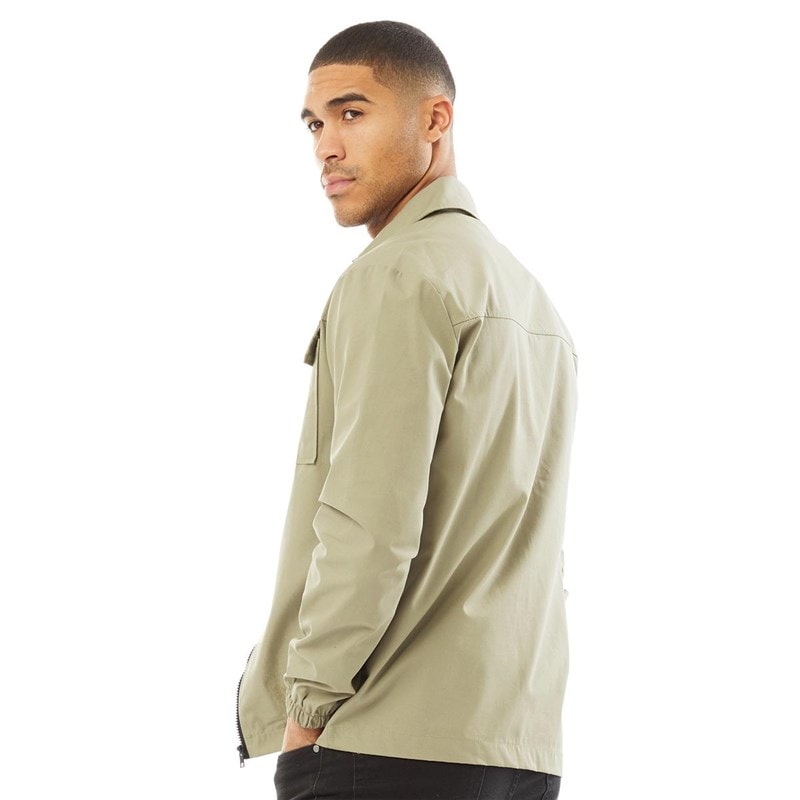 Closure London Mens Utility Overshirt Taupe - Image 2