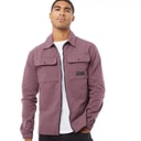 Closure London Mens Utility Overshirt Light Burgundy