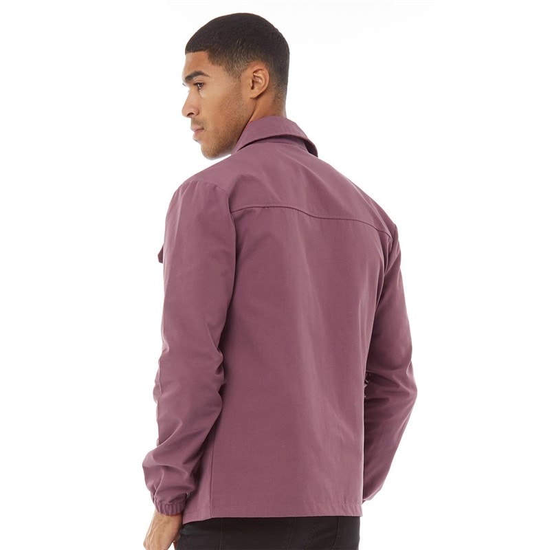 Closure London Mens Utility Overshirt Light Burgundy - Image 2
