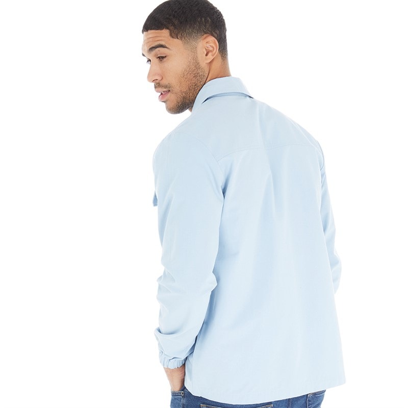 Closure London Mens Utility Overshirt Light Blue - Image 2