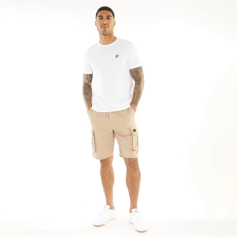 Closure London Mens Utility Cargo Shorts Stone - Image 4
