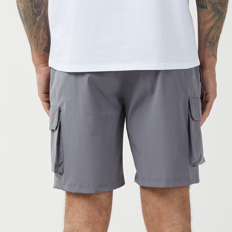 Closure London Mens Ripstop Utility Tech Shorts Charcoal - Image 2