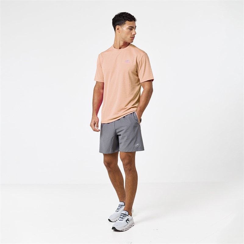 Closure London Mens Training T-Shirt And Shorts Set Peach - Image 2