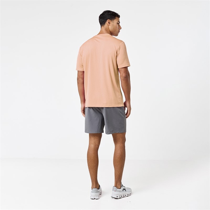 Closure London Mens Training T-Shirt And Shorts Set Peach - Image 3