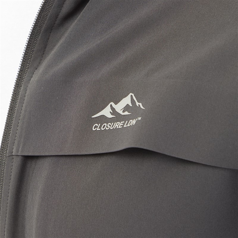 Closure London Mens Poly Tech Tracksuit Charcoal - Image 3