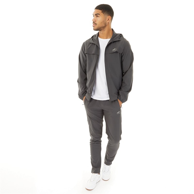 Closure London Mens Poly Tech Tracksuit Charcoal - Image 4