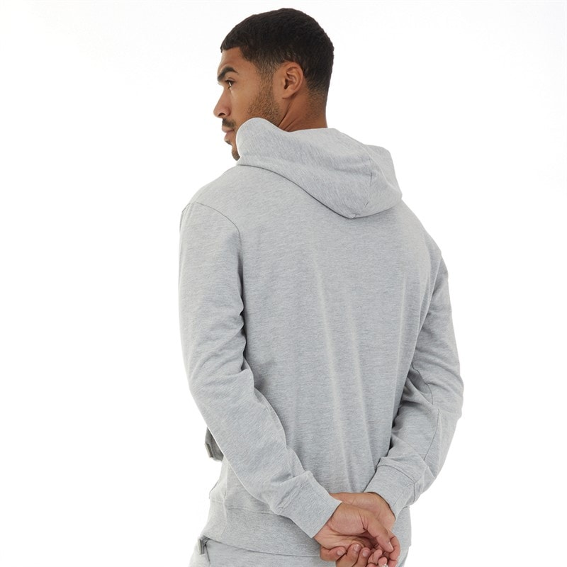 Closure London Mens Relaxed Fit Hoodie Light Grey Marl - Image 2