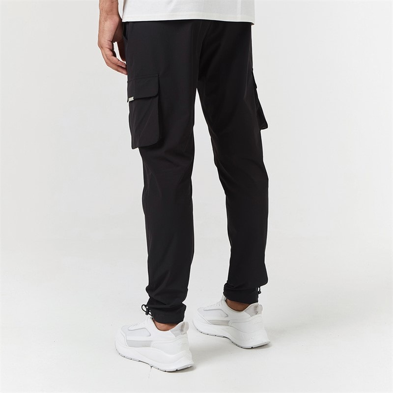 Closure London Mens Stretch Tech Cargo Pants Black - Image 2