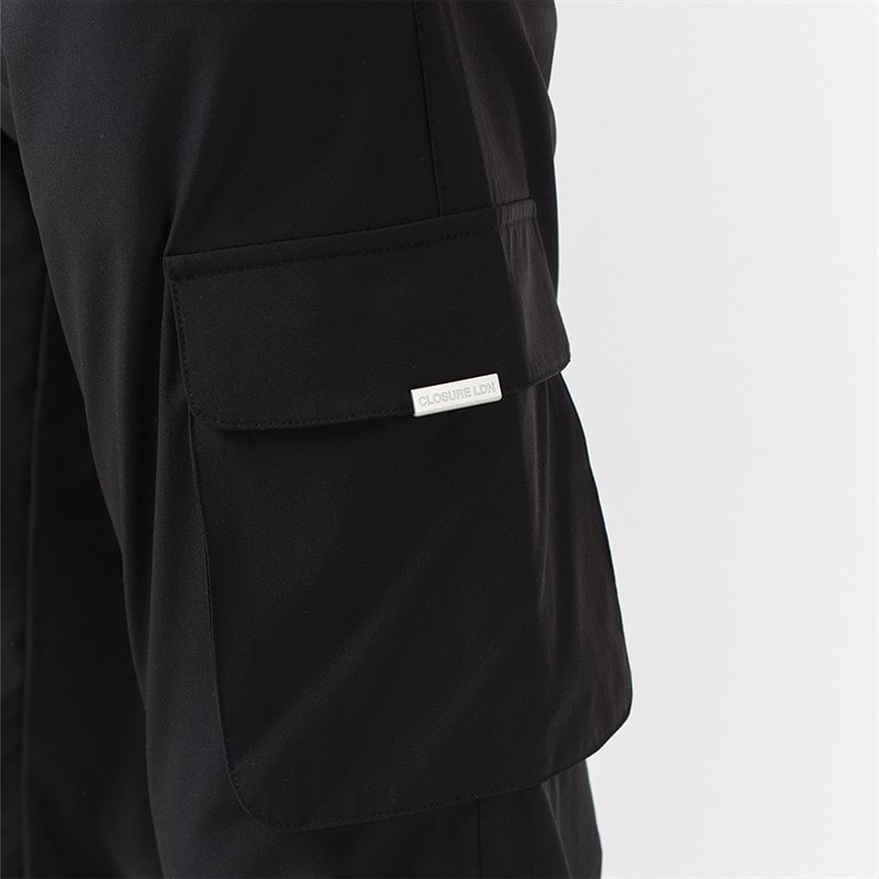 Closure London Mens Stretch Tech Cargo Pants Black - Image 5