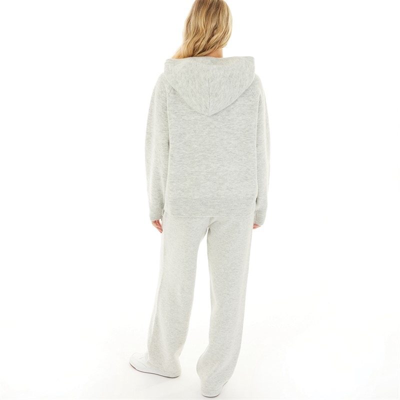 Closure London Womens Knitwear Hoodie And Pants Set Light Grey Marl - Image 2