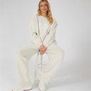 Closure London Womens Knitwear Crew Neck Jumper And Pants Set Oatmeal Marl