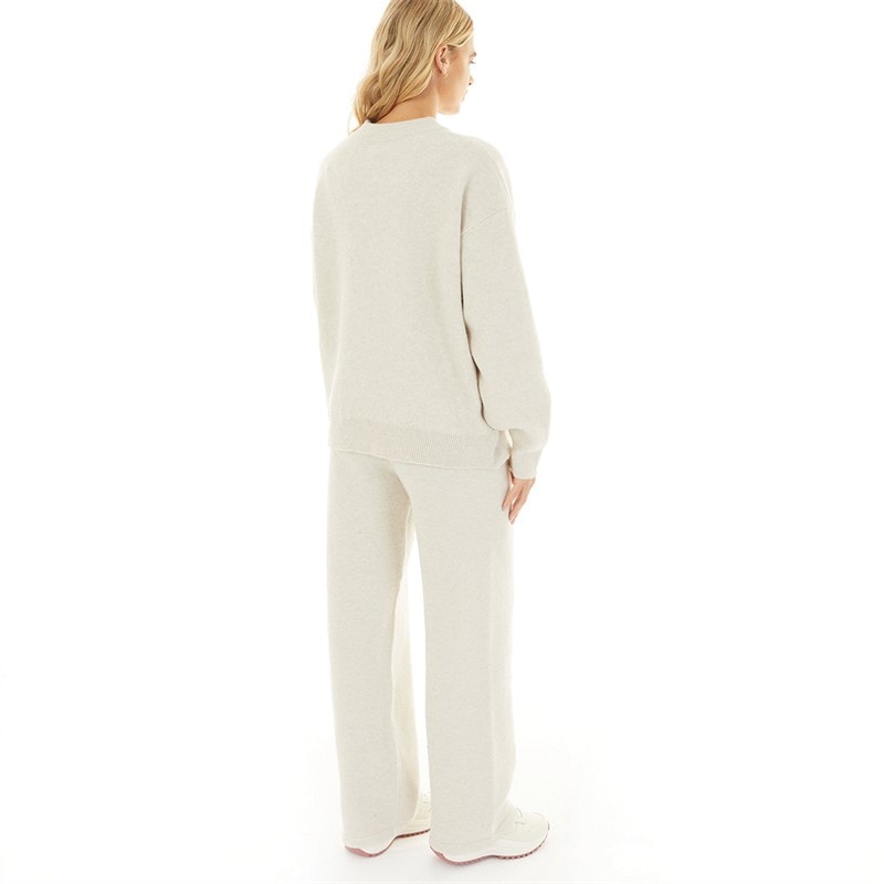 Closure London Womens Knitwear Crew Neck Jumper And Pants Set Oatmeal Marl - Image 2