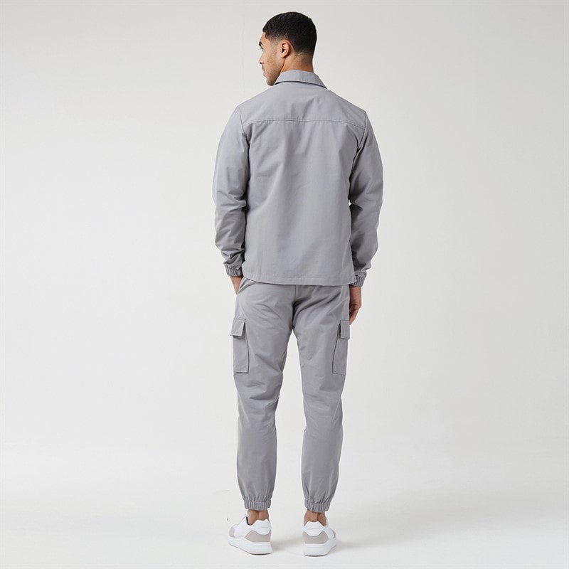 Closure London Mens Smart Utility Overshirt Ice Grey - Image 2