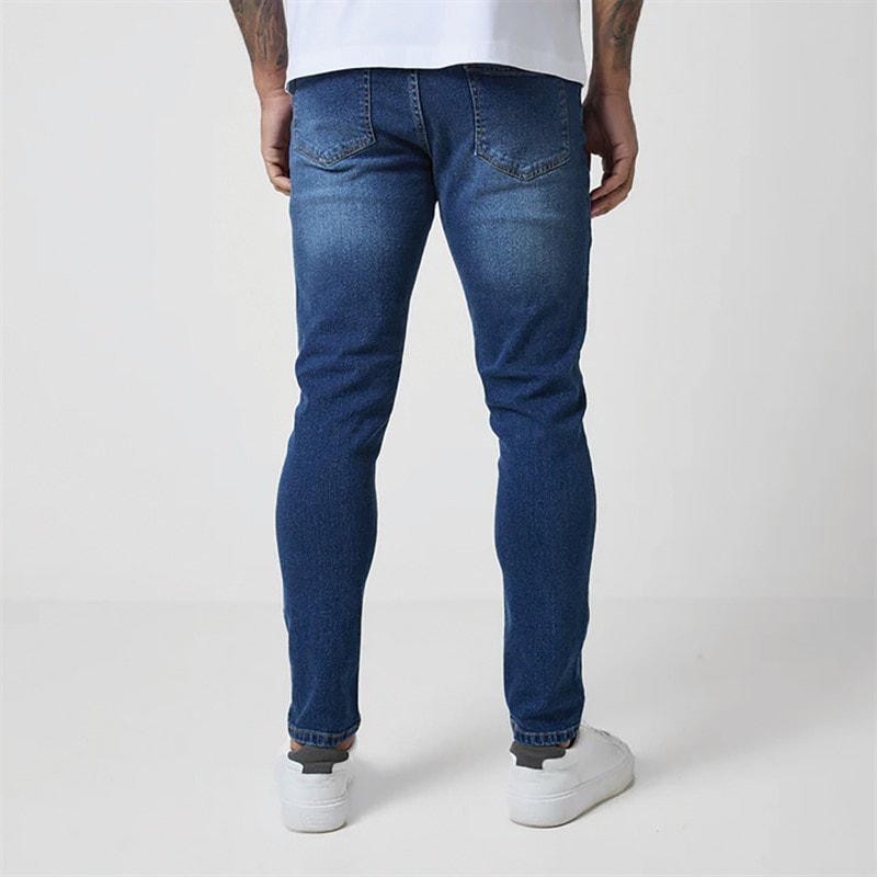 Closure London Mens Two Pack Slim Fit Jeans Mid Blue 198/Light Blue - Image 3